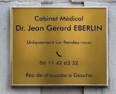 Plaquette professionnelle du Docteur Jean Gérard Eberlin